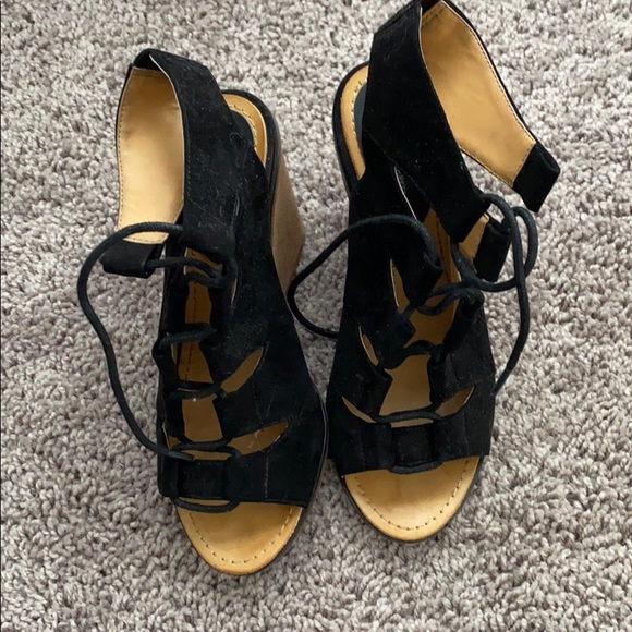 Melrose and Market Laced Up Wedge - Picture 2 of 4